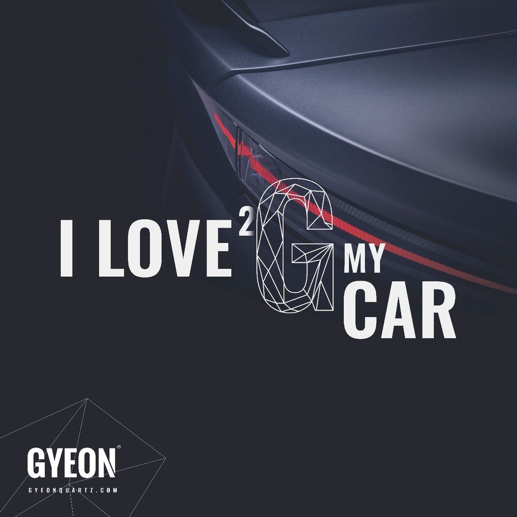 Banner / I love 2 G my car / left side logo - 100x100 cm