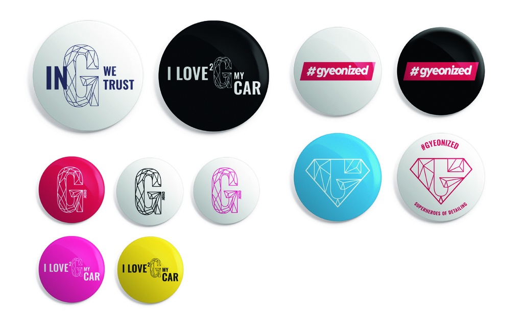 Mix of GYEON badges (100 pcs)